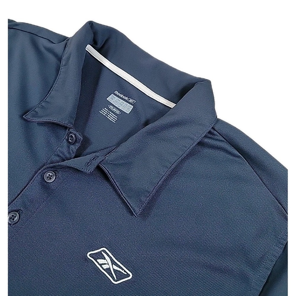 REEBOK Play Dry Blue and Gray Golf Polo Shirt‎ Men's Size
